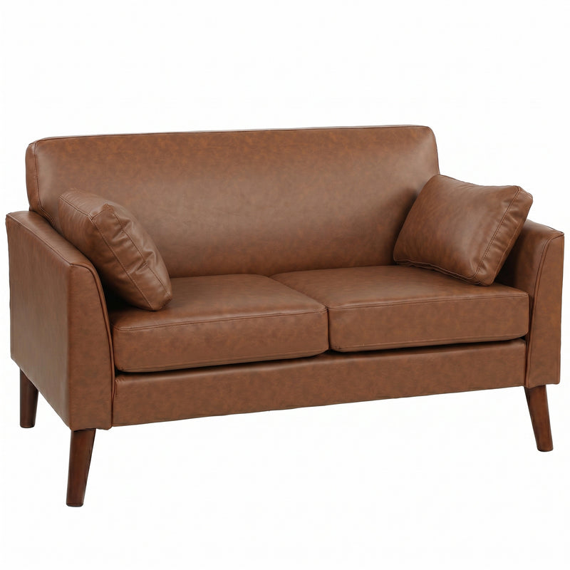 2 Seater Compact Sofa for Small Living Rooms with Supportive Cushions Easy Clean