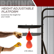 Adjustable Freestanding Speedbag Punch Bag Stand for Boxing Training Black by Outsunny AOSOM