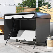 Dark Grey Waterproof Swing Chair Cover for 3 Seater Garden Bench with UV Protection