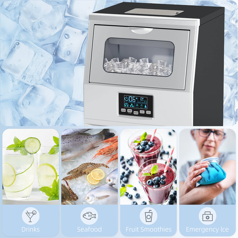 Freestanding Commercial Ice Maker Machine 30kg 24H with Digital Control by HOMCOM