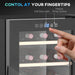 Black 41 Bottle Wine Fridge 91L with Glass Door LED Light and Touch Control by HOMCOM