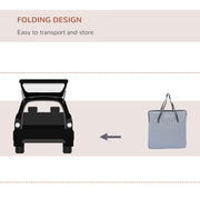 Portable Folding Pet Carrier and Car Seat for Cats and Small Dogs with Mesh Sides, Grey