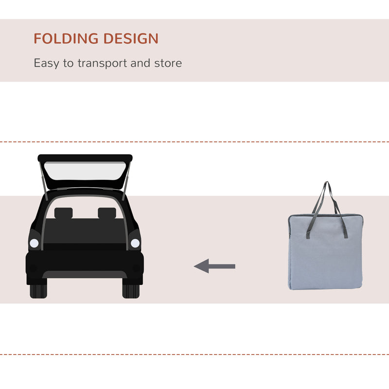 Portable Folding Pet Carrier and Car Seat for Cats and Small Dogs with Mesh Sides, Grey