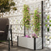 Grey Wooden Garden Planter Box with Trellis for Climbing Plants and Flowers by Outsunny