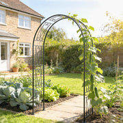Metal Garden Arch for Climbing Plants and Outdoor Decorations Black Outsunny