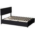 Black Double Ottoman Bed Frame with Spacious Front Drawer for Extra Storage