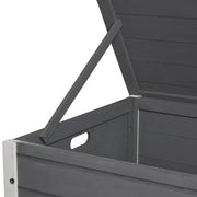 Wooden Dog House with Removable Base Wire Door and Lift-Up Roof for Small Dogs Dark Grey by PawHut