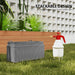 Set of Two Grey Rattan Effect Planters for Garden and Patio by Outsunny