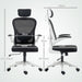 Black Ergonomic Mesh Swivel Office Chair With Lumbar Support and Flip-Up Armrests by HOMCOM