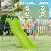 Freestanding Kids Slide with Climbing Ladder for Ages 3-8 Green by AIYAPLAY AOSOM