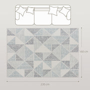 Large Geometric Area Rug Non Slip Washable Carpet for Living Room or Bedroom Multi Coloured