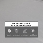 Light Grey 2 Seater Garden Bench Cushion for Outdoor Comfort by Outsunny