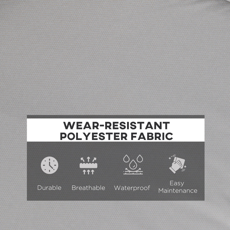 Light Grey 2 Seater Garden Bench Cushion for Outdoor Comfort by Outsunny