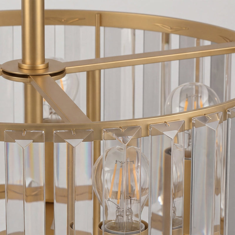 Crystal Ceiling Light for Brightening Bedrooms or Living Rooms Semi Flush