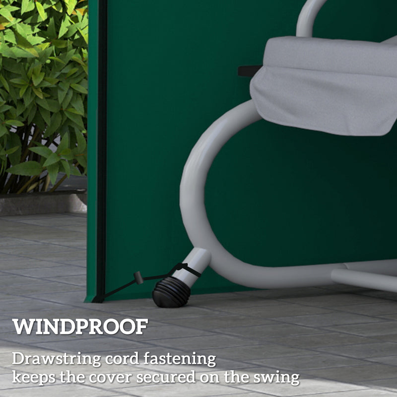 Green 3 Seater Garden Swing Chair Protective Cover 220 x 125cm by Outsunny