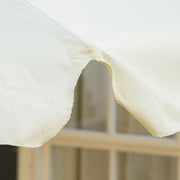 Beige 3.3m Garden Parasol With Wood Pole And Ruffled Canopy For Sun Protection