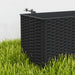 Set of Two Black Rattan Effect Planters for Garden and Patio by Outsunny