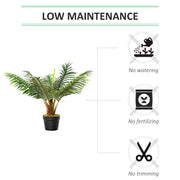 60cm Artificial Palm Tree with 8 Leaves in Nursery Pot for Indoor and Outdoor Use Green