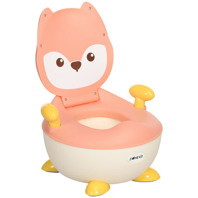 Baby Potty Training Toilet with Splash Guard and Anti Tip Design Easy to Clean Grey AOSOM