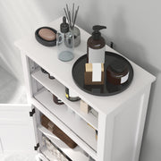 White Modern Bathroom Storage Cabinet with Shelves by HOMCOM