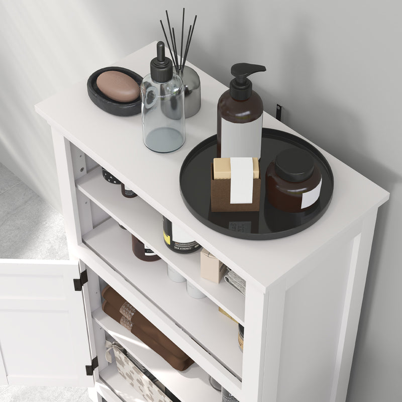 White Modern Bathroom Storage Cabinet with Shelves by HOMCOM