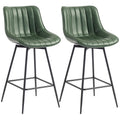 Swivel Bar Stools Set of 2 for Comfortable Kitchen Island Seating Dark Green