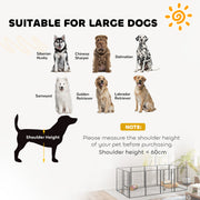 12 Panel Heavy Duty Dog Playpen With Doors 100cm High for Large Dogs Black by PawHut