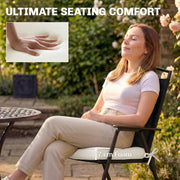 Outdoor Seat Cushions for Garden Chairs with Thick Foam and Water-Repellent Covers Cream White Outsunny