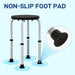 Black Height Adjustable Aluminium Shower Chair With Non Slip Feet for Elderly and Disabled by HOMCOM