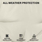 Outdoor Seat Cushions for Garden Chairs with Thick Foam and Water-Repellent Covers Cream White Outsunny