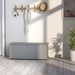 Grey 113L Storage Chest with Flip-Top Lid and Safety Hinges for Living Room and Hallway by HOMCOM