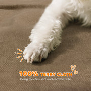 Elevated Dog Sofa Bed with Backrest and Armrest for Small Pets Ideal for Lounging Brown