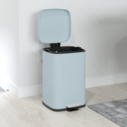 20L Metal Kitchen Pedal Bin With Modern Boxy Design by HOMCOM