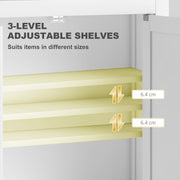 Wall Mounted Bathroom Cabinet With Adjustable Storage Shelves For Organised Spaces White