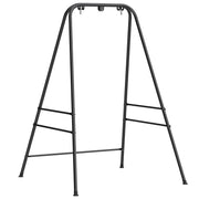 Hammock Chair Stand for Indoor or Outdoor Relaxation with Adjustable Height Black AOSOM