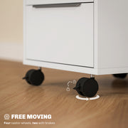 White 3 Drawer Locking Filing Cabinet with Storage Space by HOMCOM