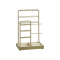 Songmics jewellery display stand with metal frame in laurel green on a dressing table
