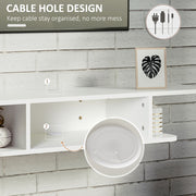 Wall Mounted Floating TV Unit For TVs Up To 40 Inch With Storage Shelf, White