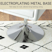 Modern Swivel Accent Chair with Adjustable Height and Cushion for Lounge or Bedroom, Cream White