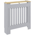 Radiator Cover with Shelf for Tidy Storage and Child Safety Grey Homcom