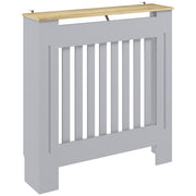 Radiator Cover with Shelf for Tidy Storage and Child Safety Grey Homcom