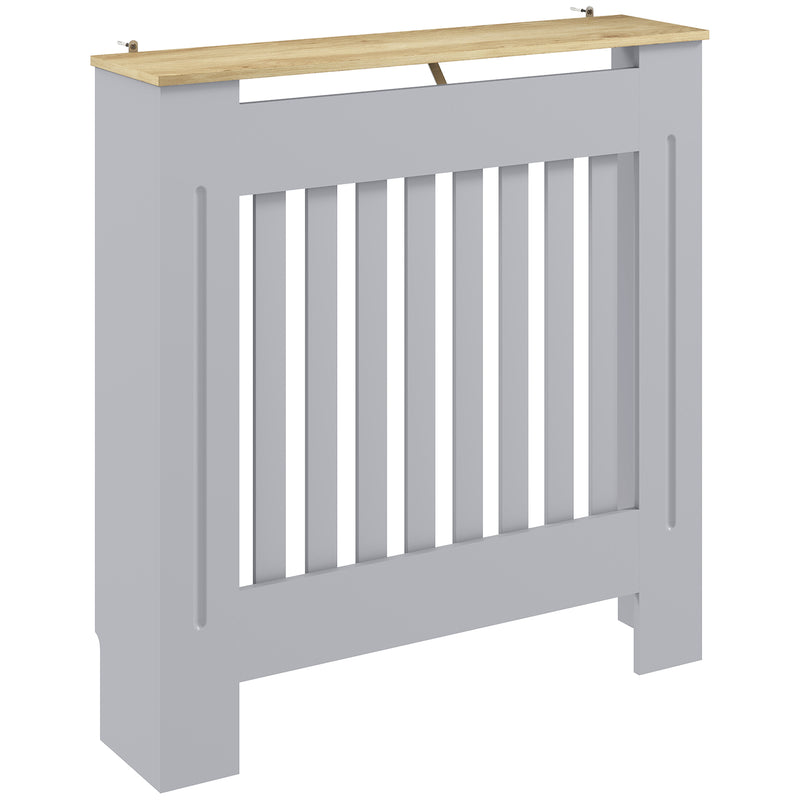 Radiator Cover with Shelf for Tidy Storage and Child Safety Grey Homcom