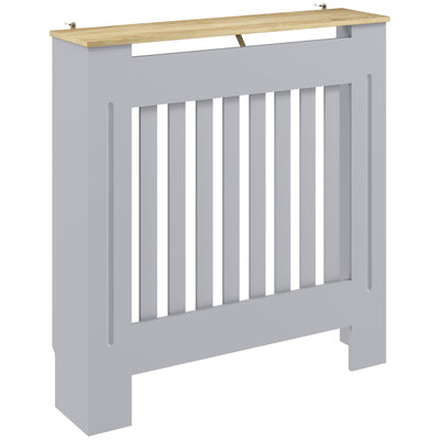 Radiator Cover with Shelf for Tidy Storage and Child Safety Grey Homcom