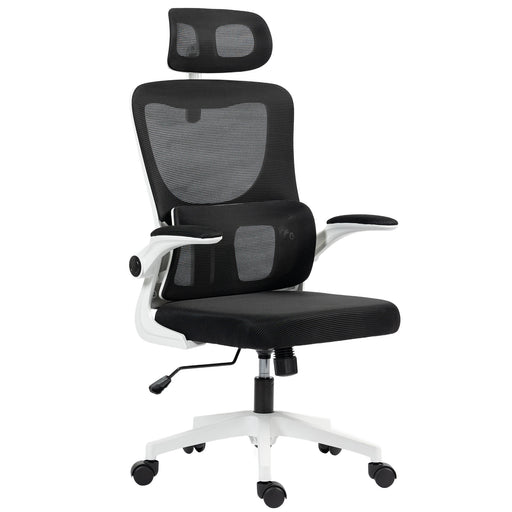 Ergonomic High Back Mesh Office Chair with Lumbar Support and Tilt for Home Use Black