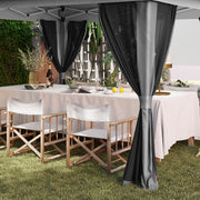 Grey 3.6 x 3.6m Pop Up Gazebo with Mesh Sides for Gardens and Outdoor Events by Outsunny