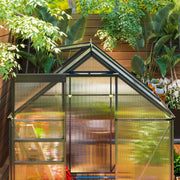 Walk-In Polycarbonate Greenhouse 192 x 131cm Weather Resistant Garden Grow House by Outsunny