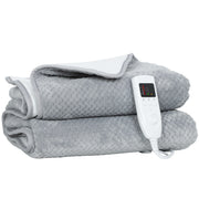 Electric Heated Throw Blanket with 5 Heat Settings and 10 Hour Timer for Cosy Warmth Grey AOSOM