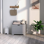 Grey 61L Home Storage Chest With Lift Top Lid And Modern Design By HOMCOM