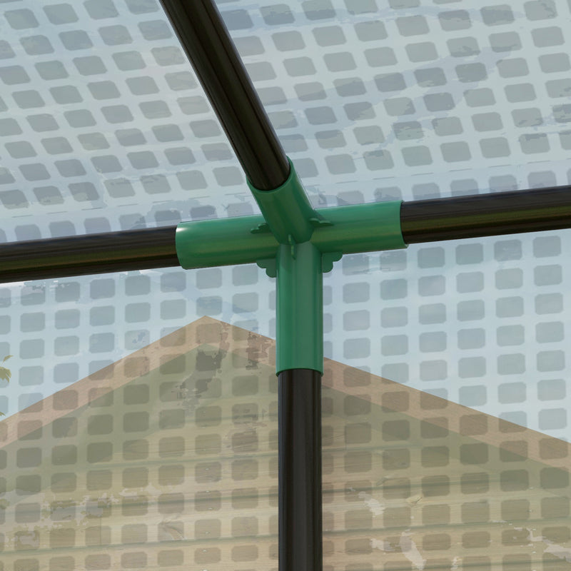 White Walk In PE Cover Greenhouse For Outdoor Gardening And All Weather Plant Protection