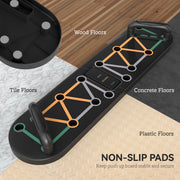 SPORTNOW Foldable Push Push Up Board with Non-Slip Pads, for Chest, Arms, Shoulders, Black AOSOM